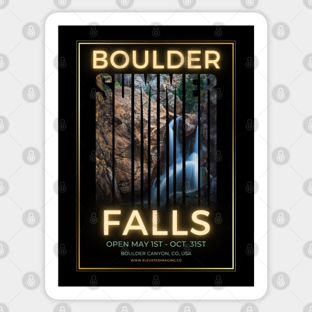 Boulder Falls Feature Poster Sticker by ElevatedCT